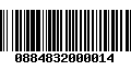 Código de Barras 0884832000014