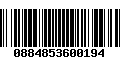 Código de Barras 0884853600194