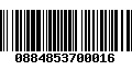 Código de Barras 0884853700016