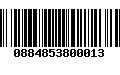 Código de Barras 0884853800013