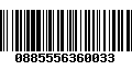 Código de Barras 0885556360033