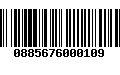 Código de Barras 0885676000109