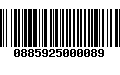 Código de Barras 0885925000089