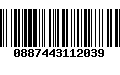 Código de Barras 0887443112039