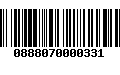 Código de Barras 0888070000331