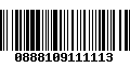 Código de Barras 0888109111113