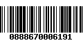 Código de Barras 0888670006191