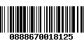 Código de Barras 0888670018125