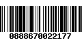 Código de Barras 0888670022177