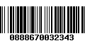 Código de Barras 0888670032343