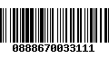 Código de Barras 0888670033111