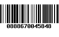 Código de Barras 0888670045848