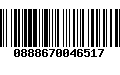 Código de Barras 0888670046517