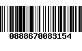 Código de Barras 0888670083154