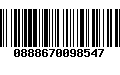 Código de Barras 0888670098547