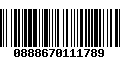 Código de Barras 0888670111789