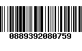 Código de Barras 0889392080759