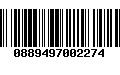 Código de Barras 0889497002274
