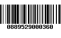 Código de Barras 0889529000360