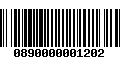 Código de Barras 0890000001202