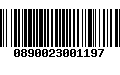 Código de Barras 0890023001197