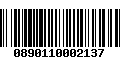 Código de Barras 0890110002137