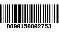 Código de Barras 0890150002753