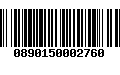 Código de Barras 0890150002760