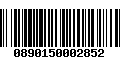 Código de Barras 0890150002852