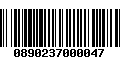 Código de Barras 0890237000047