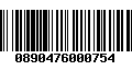 Código de Barras 0890476000754