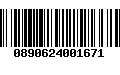 Código de Barras 0890624001671