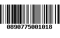 Código de Barras 0890775001018