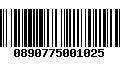 Código de Barras 0890775001025