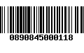 Código de Barras 0890845000118