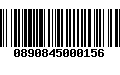 Código de Barras 0890845000156