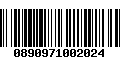 Código de Barras 0890971002024