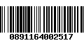 Código de Barras 0891164002517