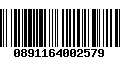 Código de Barras 0891164002579