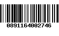 Código de Barras 0891164002746