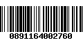 Código de Barras 0891164002760