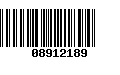 Código de Barras 08912189