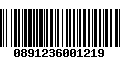 Código de Barras 0891236001219