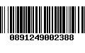 Código de Barras 0891249002388