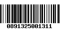 Código de Barras 0891325001311