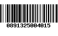 Código de Barras 0891325004015