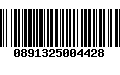 Código de Barras 0891325004428