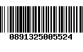 Código de Barras 0891325005524