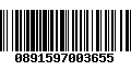 Código de Barras 0891597003655