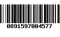 Código de Barras 0891597004577